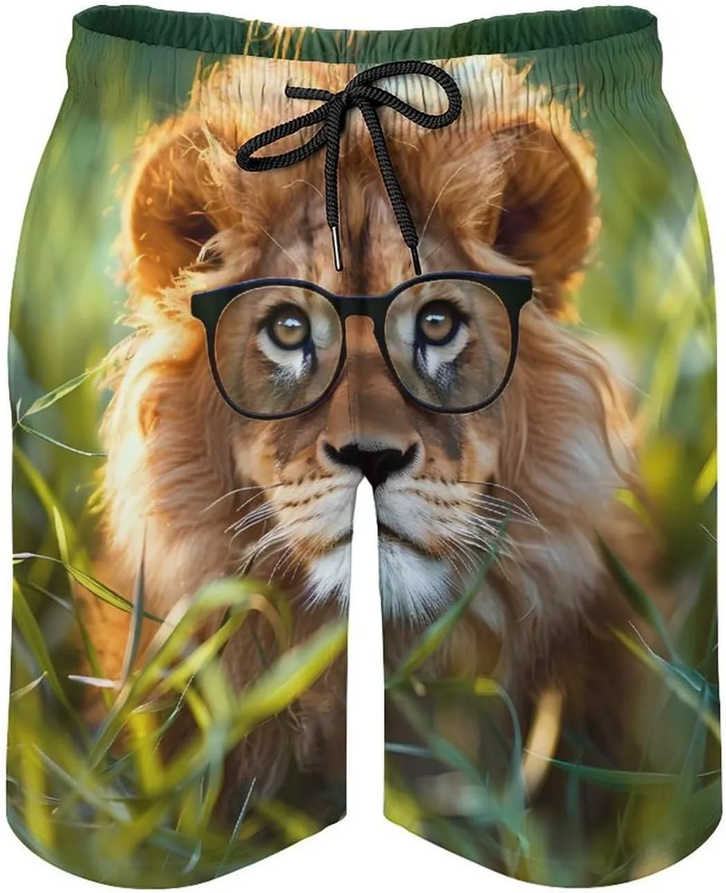 Handsome Lion Men's Swim Trunks Quick Dry Board Shorts Breathable Summer Beach Shorts Bathing Suits