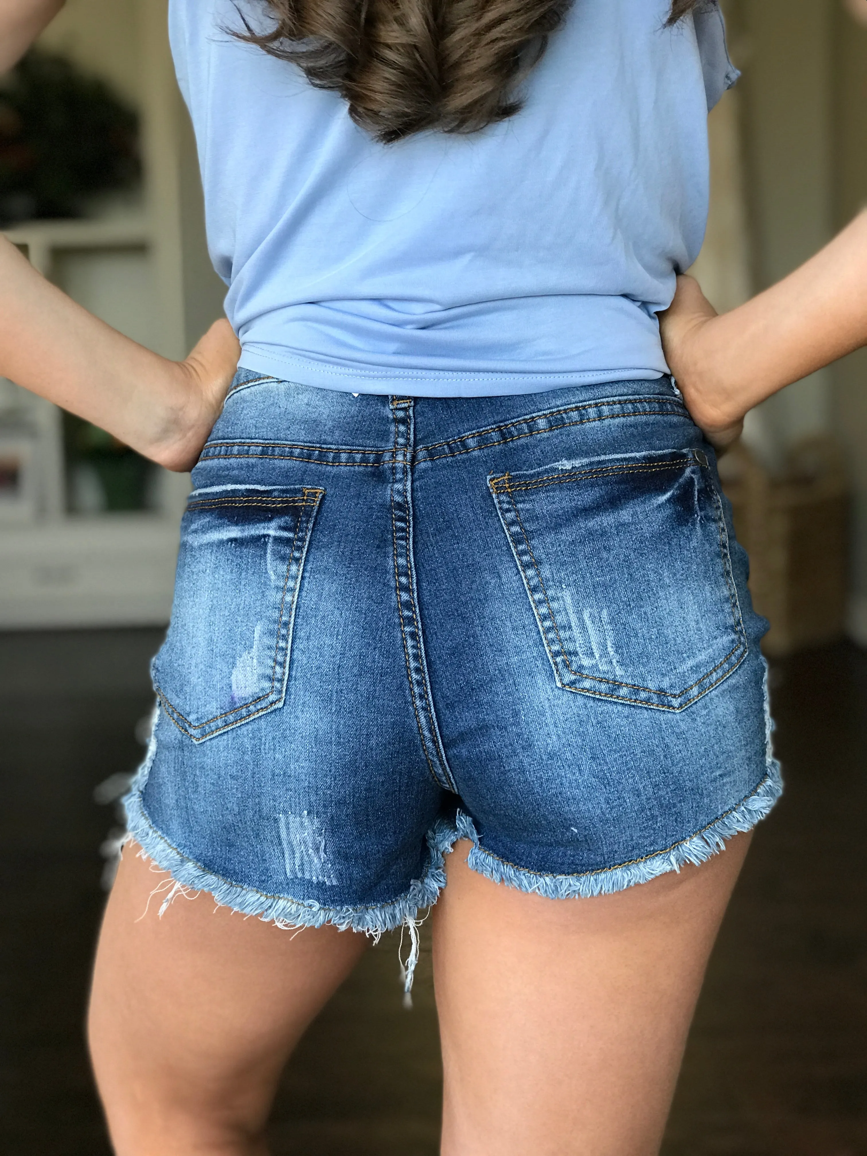 Hilton Dark Wash Denim Shorts