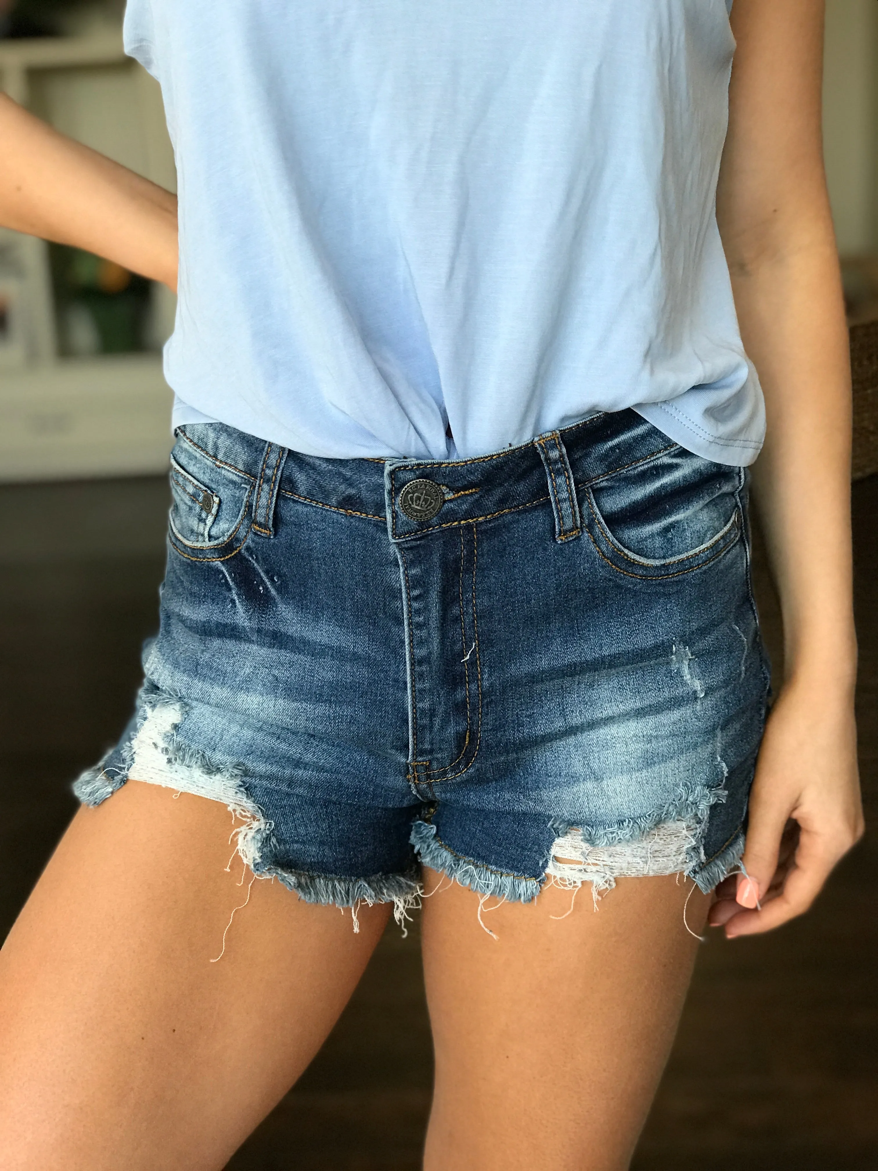 Hilton Dark Wash Denim Shorts