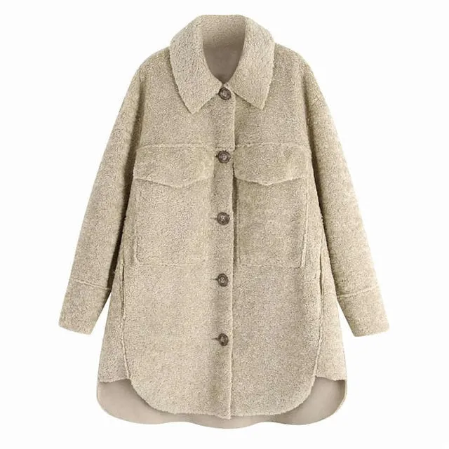 IRREGULAR FLEECE COAT