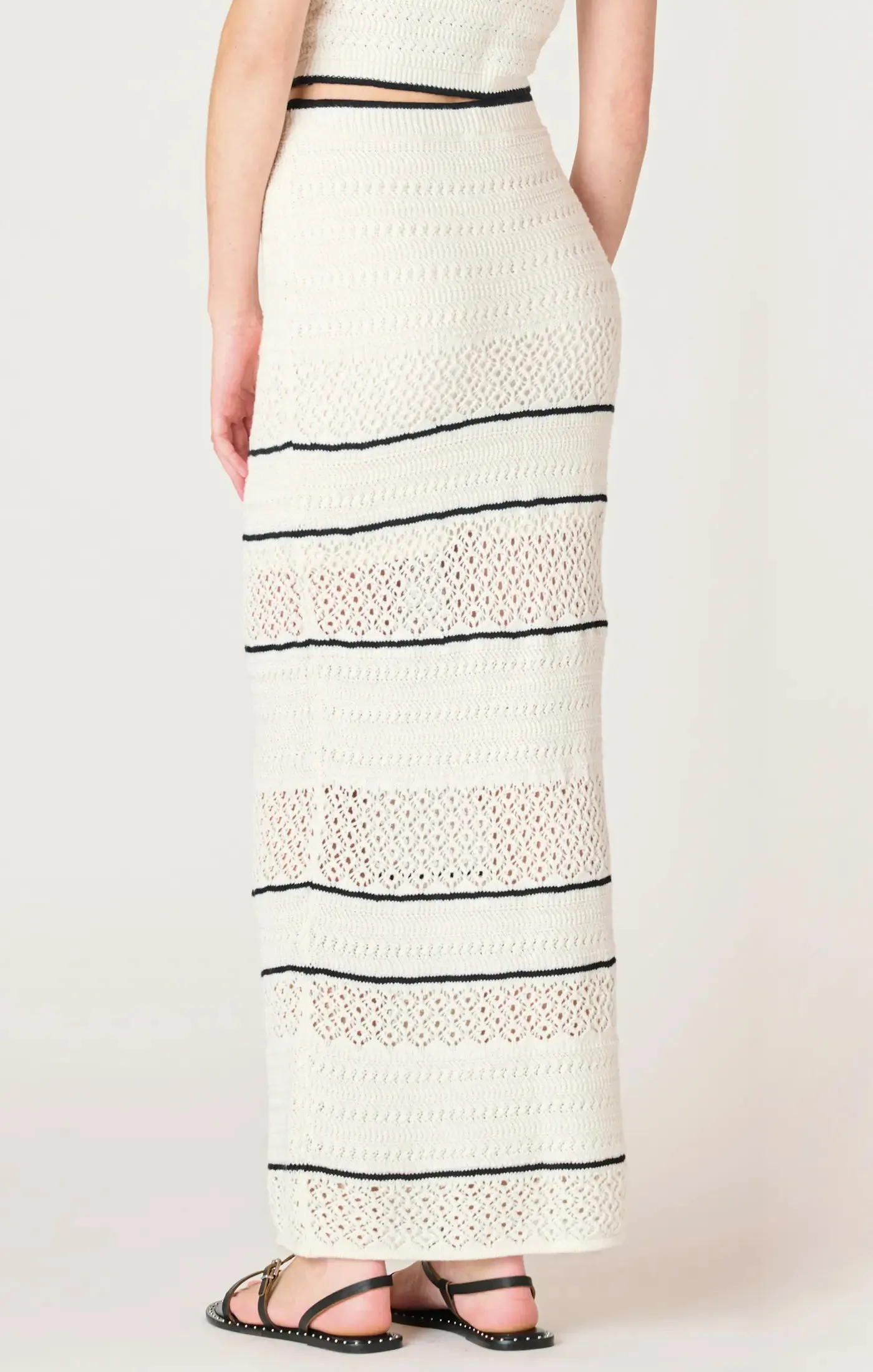 Ivory Midi Crochet Skirt 2527750 D