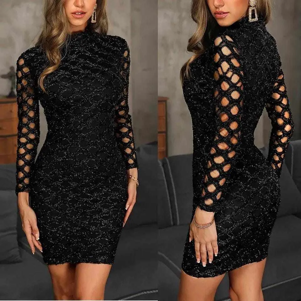 Ladies Date Night Breathable O-Neck Summer Body-Con Dress