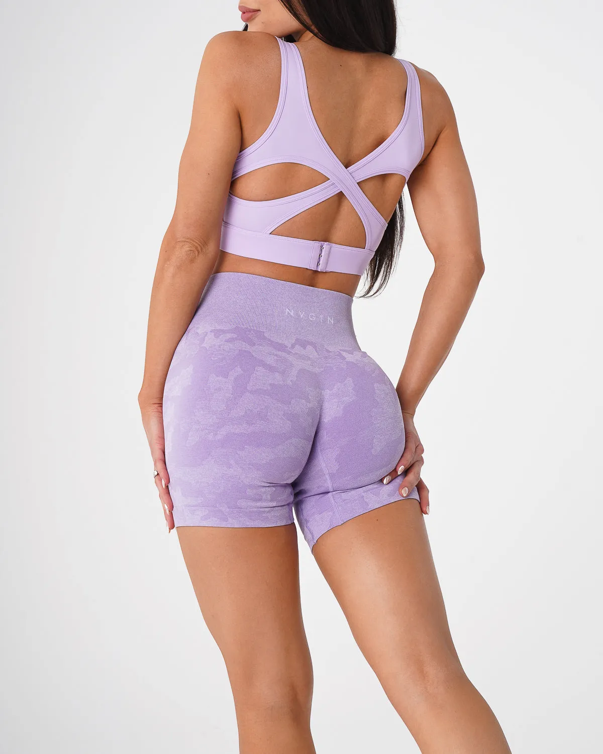 Lilac Camo Seamless Shorts