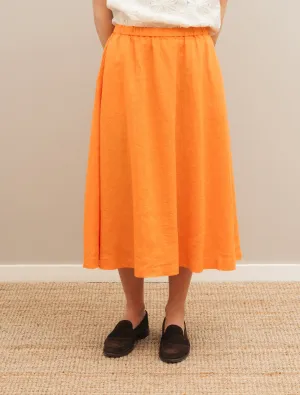 Linen Skirt Orange