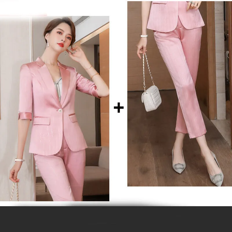 Luna Womens' Satin Suit