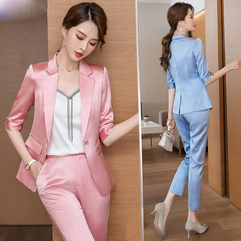 Luna Womens' Satin Suit