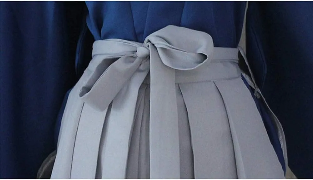 Men's Kendo Hakama Aikido Japanese Samurai Costume Cotton Judo Martial Arts Uniform Kendogi Kimono Pants Professional Suit