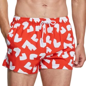 Mens Quick-Dry Beach Swim Shorts  Printed Board Shorts