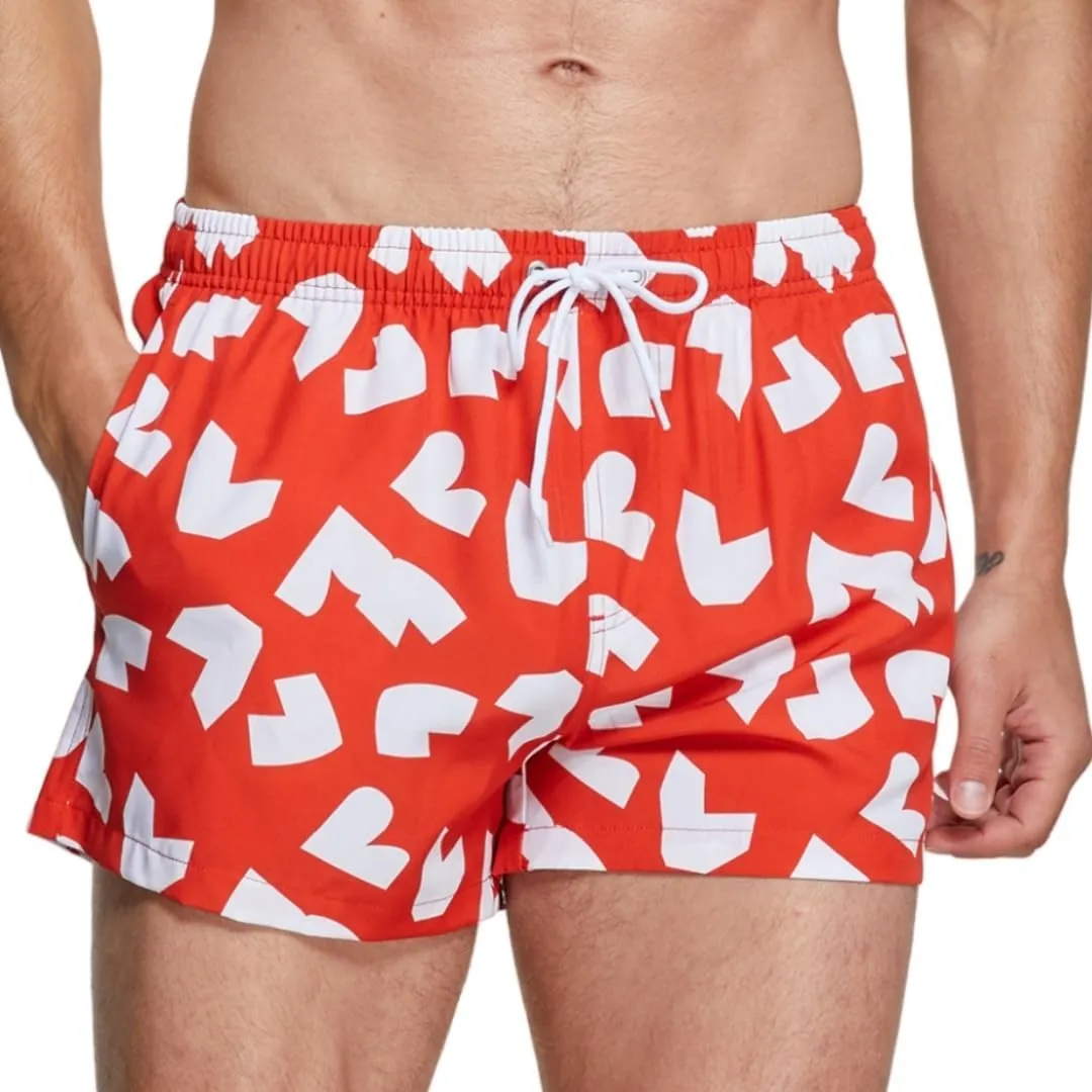 Mens Quick-Dry Beach Swim Shorts  Printed Board Shorts