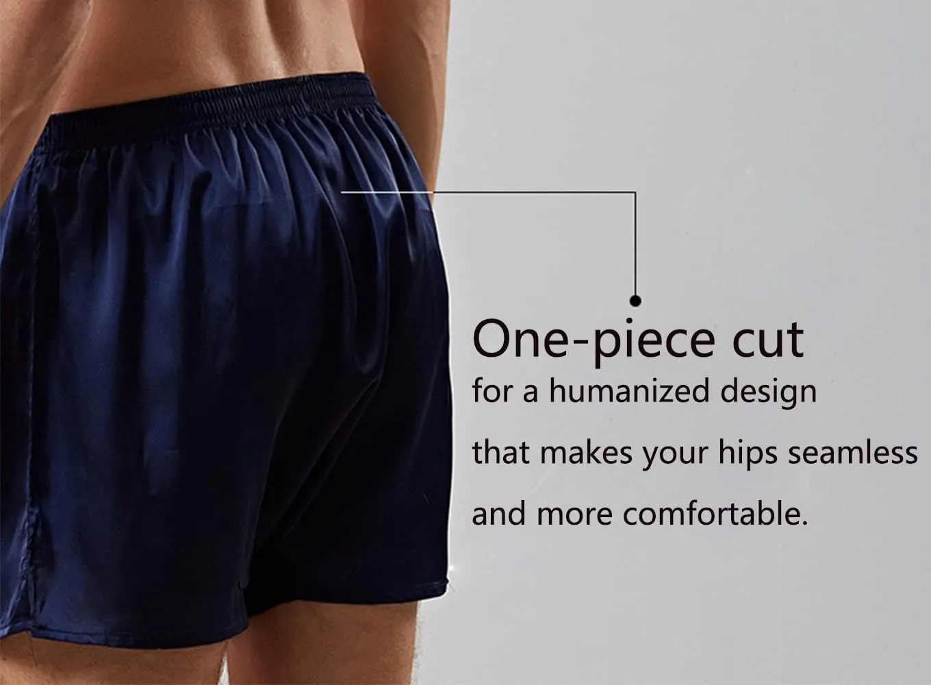 Mens Satin Boxer Shorts Silk Pajama Bottom Lounge Sleep Shorts for Men