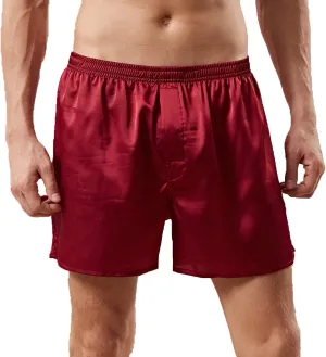 Mens Satin Boxer Shorts Silk Pajama Bottom Lounge Sleep Shorts for Men
