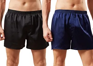 Mens Satin Boxer Shorts Silk Pajama Bottom Lounge Sleep Shorts for Men