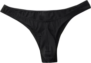 Men's Thong Underwear Breathable Low Rise Bulge Enhancing Briefs Soft Comfy Underpants Sexy Panties