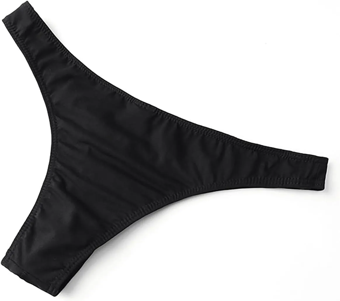 Men's Thong Underwear Breathable Low Rise Bulge Enhancing Briefs Soft Comfy Underpants Sexy Panties