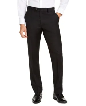 Michael Kors Mens Modern fit Dress Pants 42 / 32 Black Solid Stretch