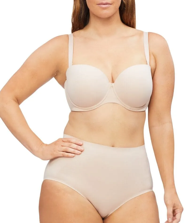 Nancy Ganz Body Define Strapless Full Cup Contour Bra - Warm Taupe