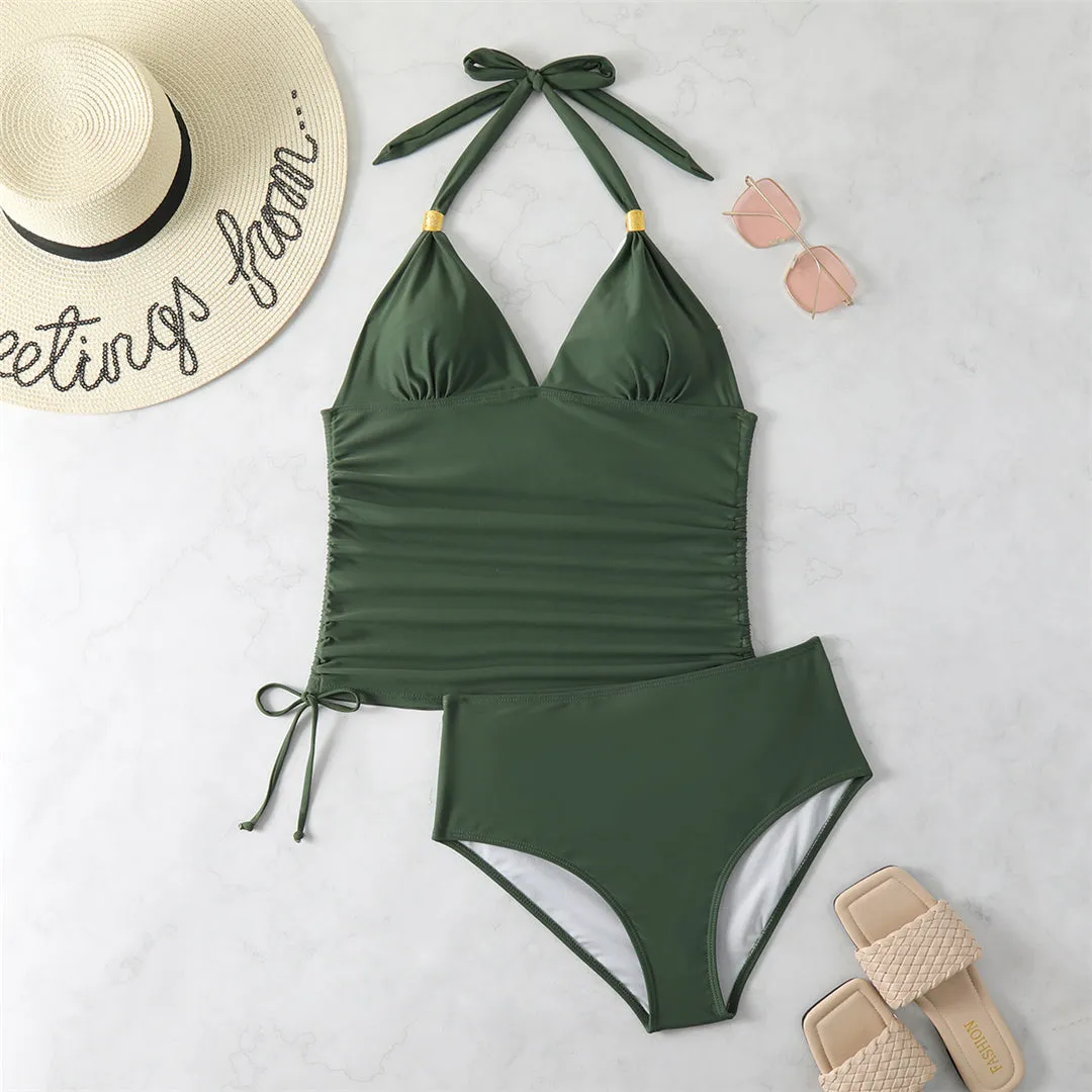 Nicole Sexy Printed Halter Bikini