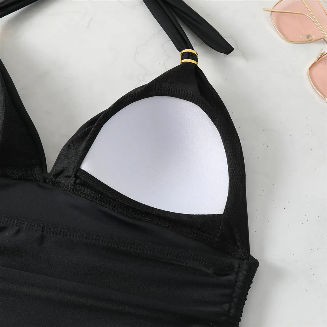 Nicole Sexy Printed Halter Bikini
