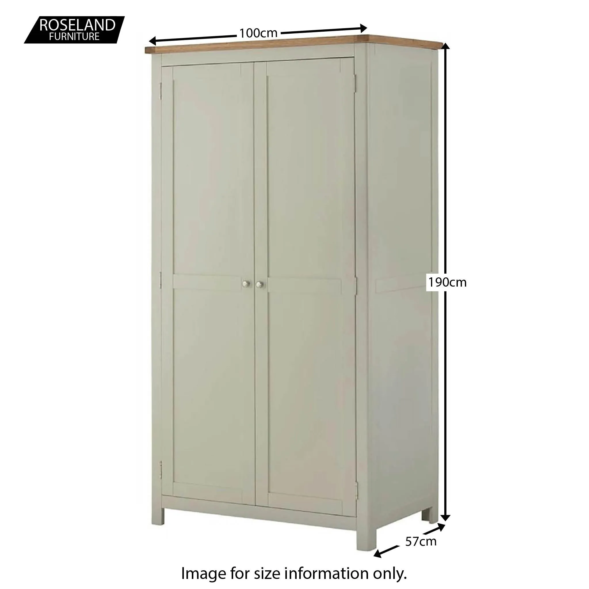 Padstow Grey All-Hanging Double Wardrobe