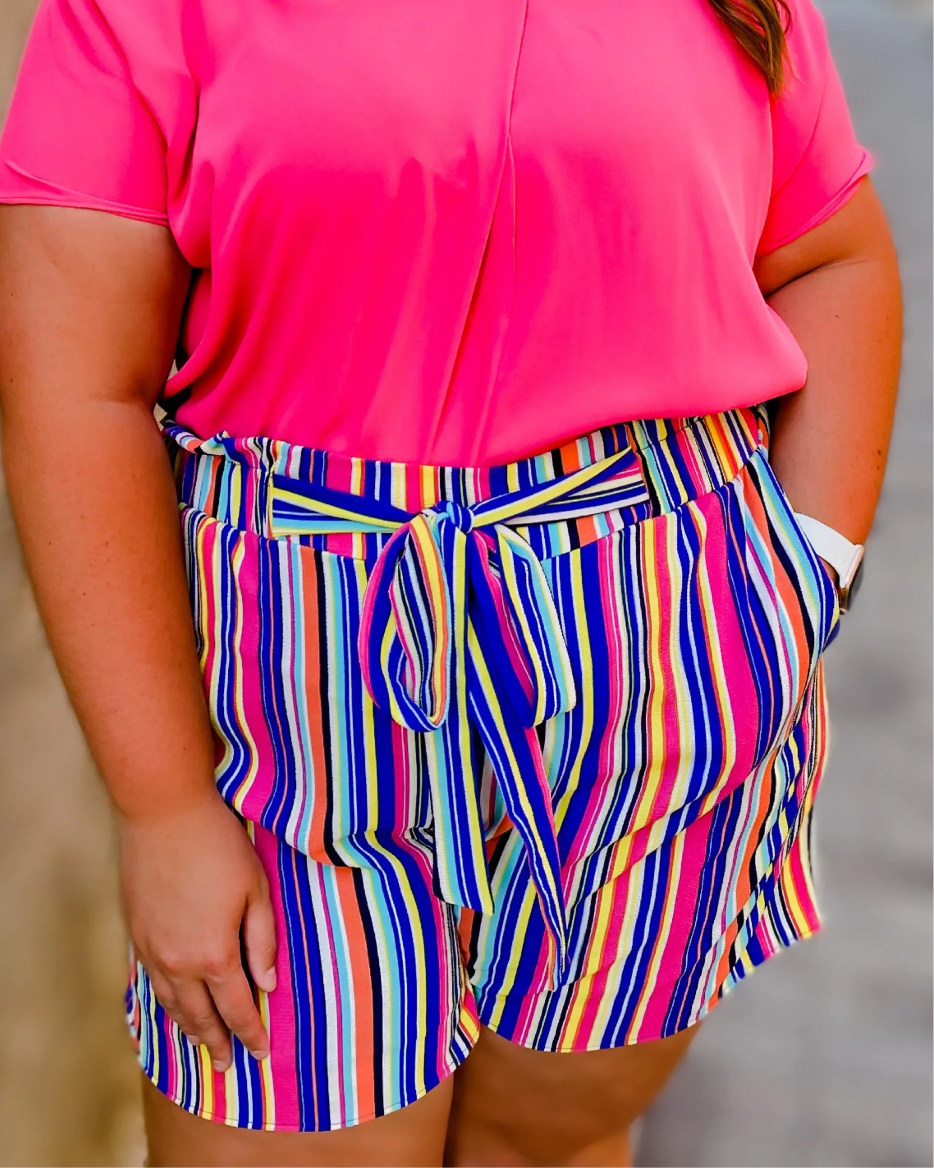 Plus Size Paige Printed Shorts