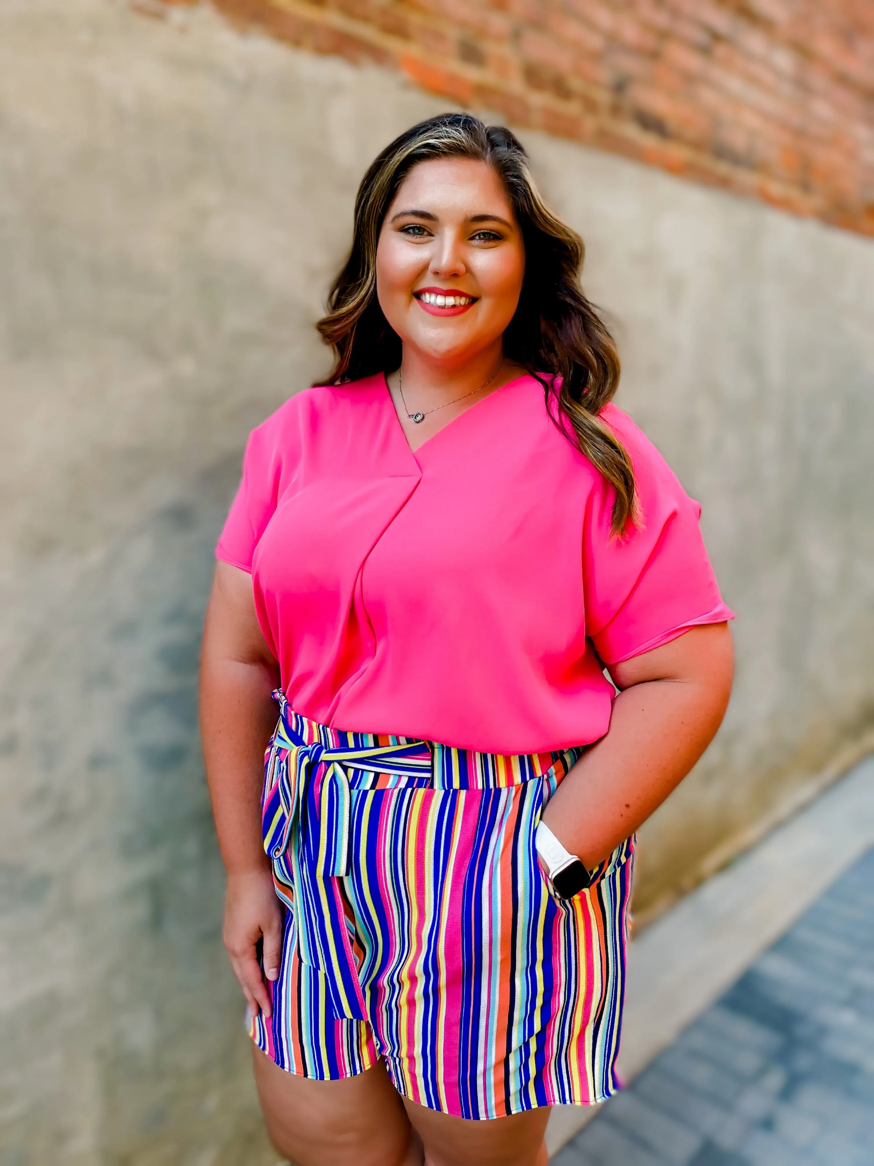 Plus Size Paige Printed Shorts