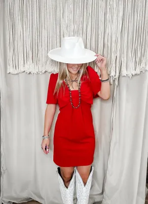 Red coquette dress
