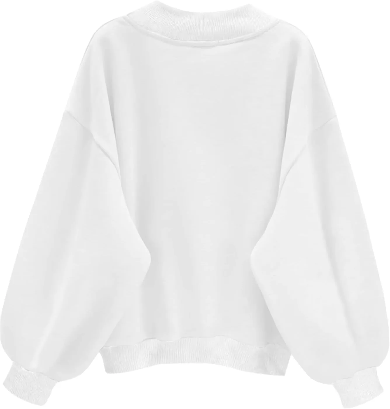 Remidoo Women's V Neck Oversized Long Sleeve Pullover Sweatshirt Drop Shoulder Loose Top
