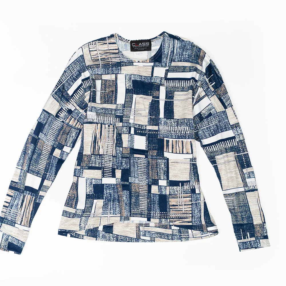 Sport Chic Geo-Box Dolman Sleeve T-Shirt