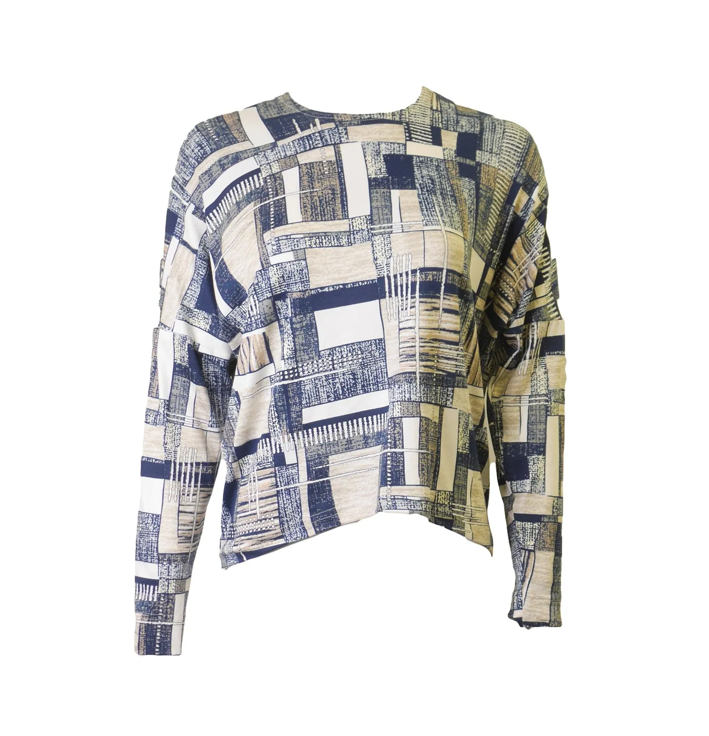 Sport Chic Geo-Box Dolman Sleeve T-Shirt