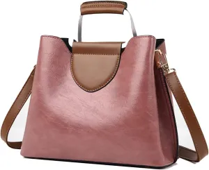Stylish Women's Tote Bag - Large Purple Crossbody Handbag for Casual Use