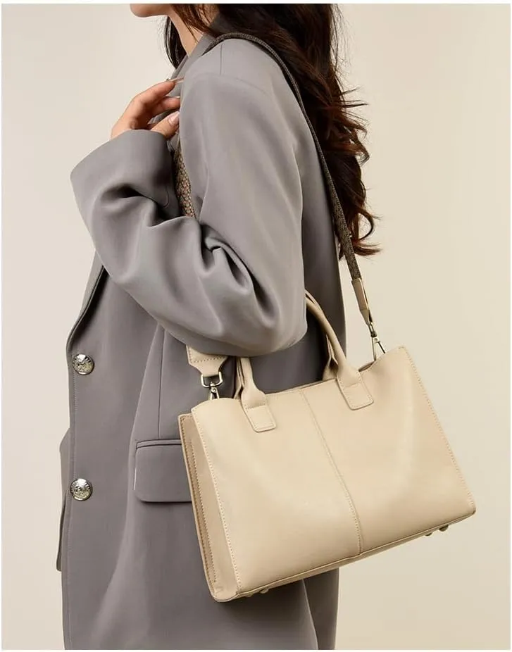 Stylish Yellow Leather Handbag for Women - Large Capacity Shoulder Bag