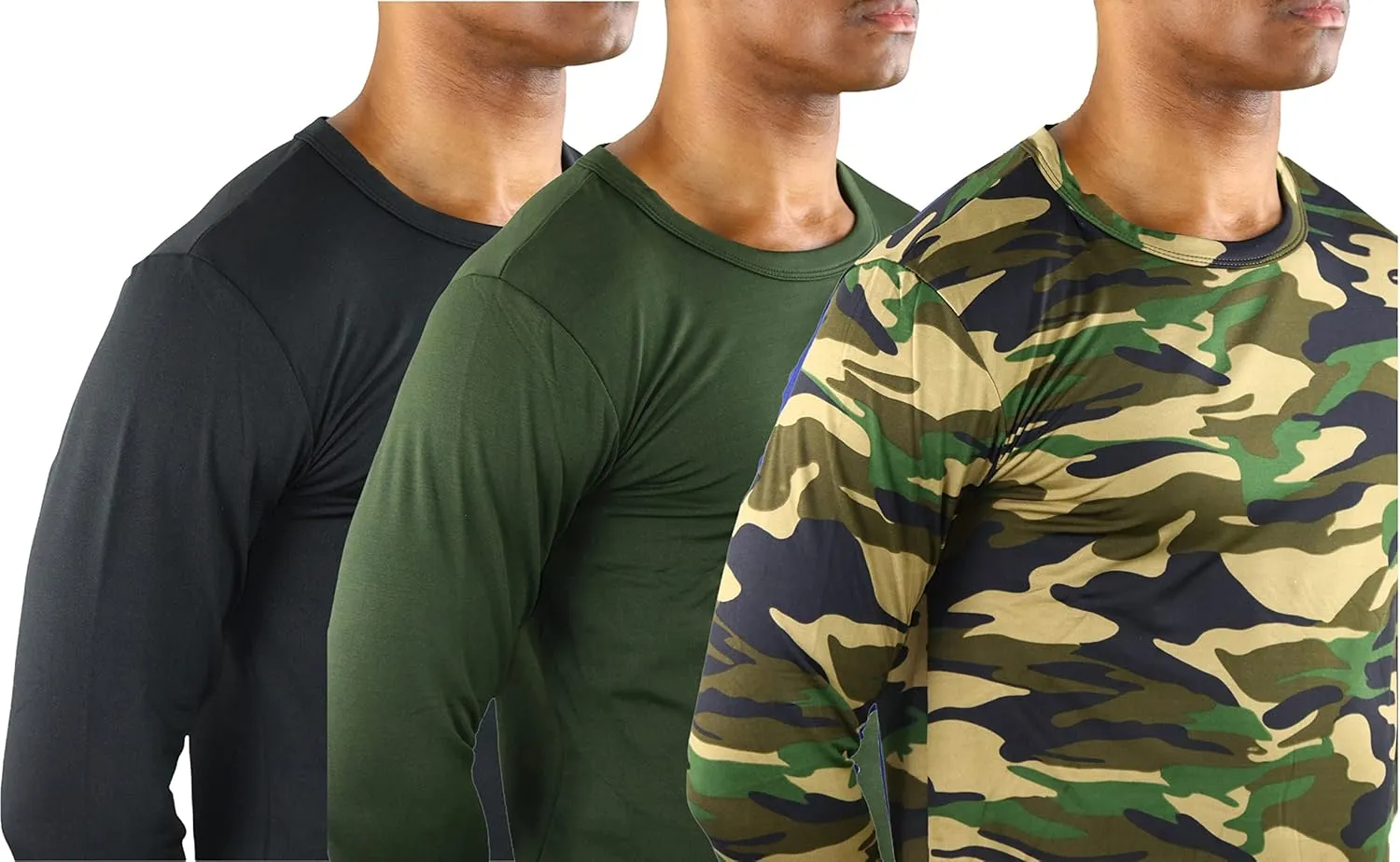 ToBeInStyle Men's Premium Fleece Lined Microfiber Thermal Long Sleeve Crewneck Shirt Top