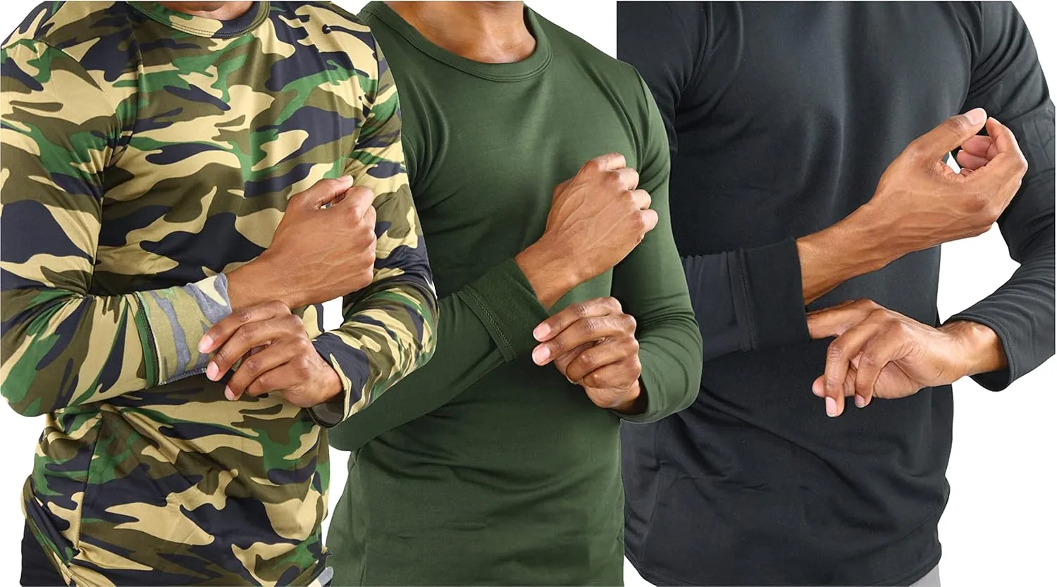 ToBeInStyle Men's Premium Fleece Lined Microfiber Thermal Long Sleeve Crewneck Shirt Top