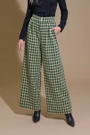 Tweed Wide-Leg Pants