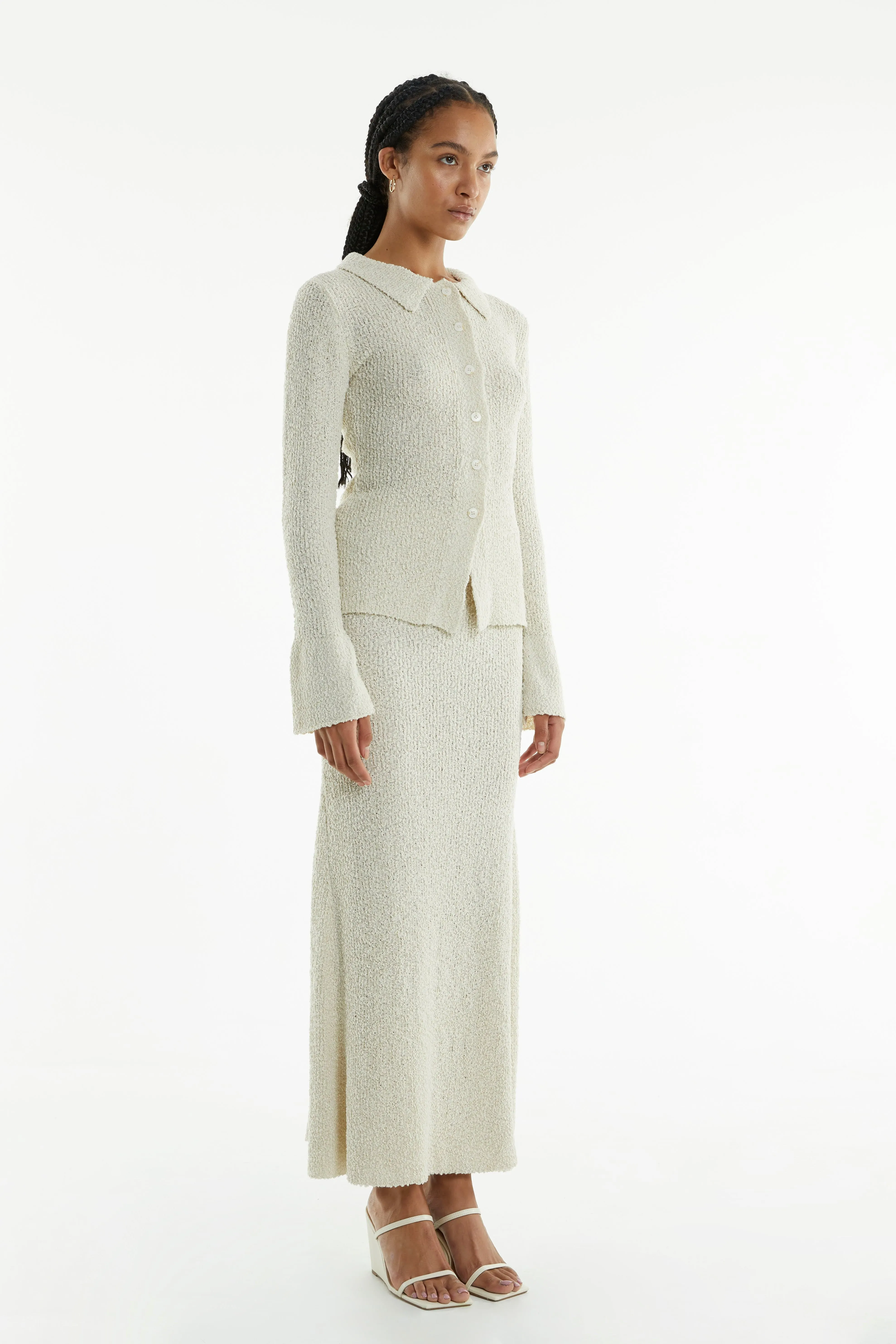 UNBOUND KNIT FLARE SKIRT | SHELL