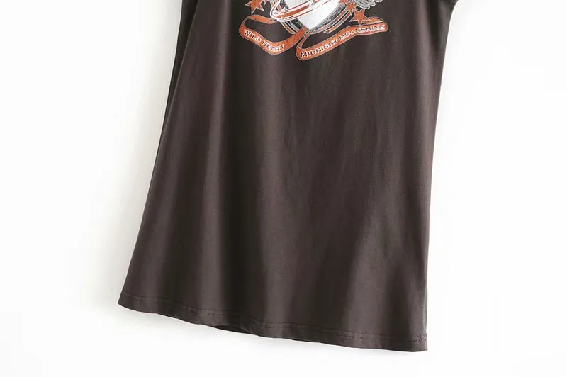 Vintage chic fashion women sleeveless cartoon print tanks loose Camo tank tops collar vest short version camis female festival