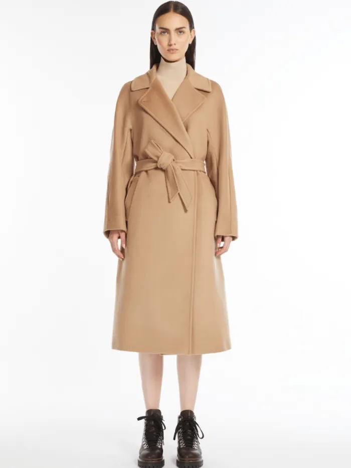 Weekend By Max Mara RESINA Belted Wool Coat In Camel 24250160926 Col 006