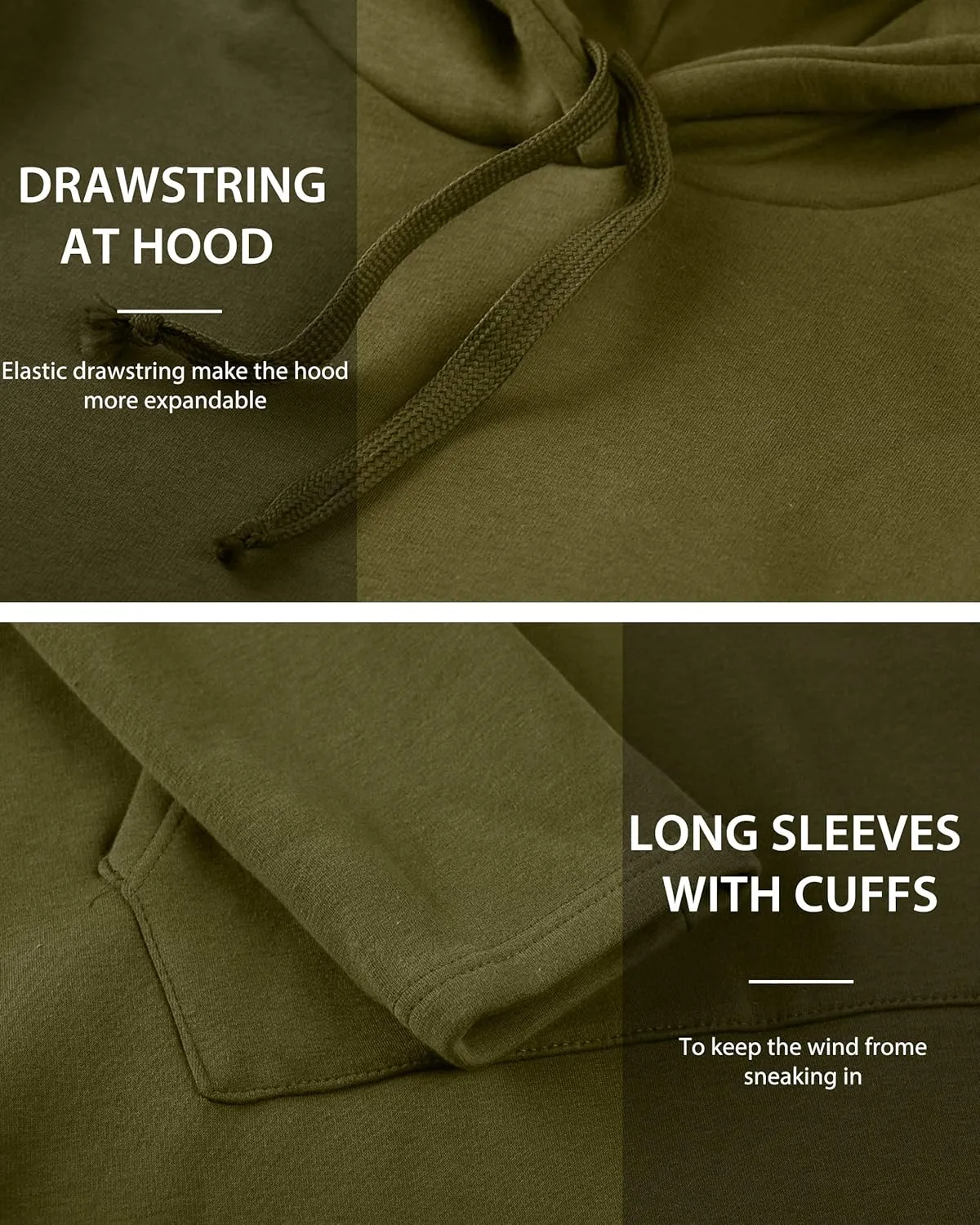 WenVen Womens Long Hoodie Dress Thicken Fleece Lined Pullover Sweatshirt