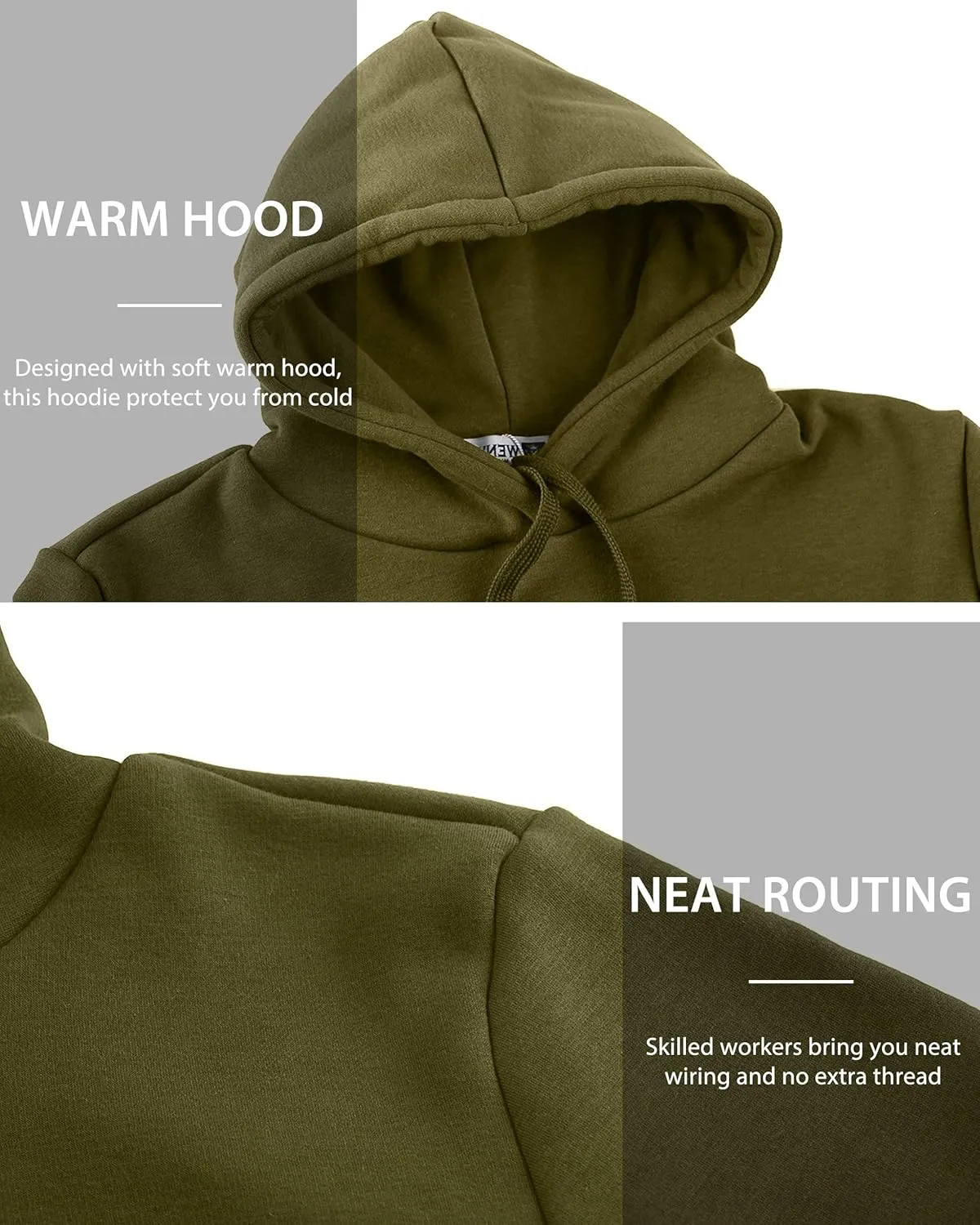 WenVen Womens Long Hoodie Dress Thicken Fleece Lined Pullover Sweatshirt