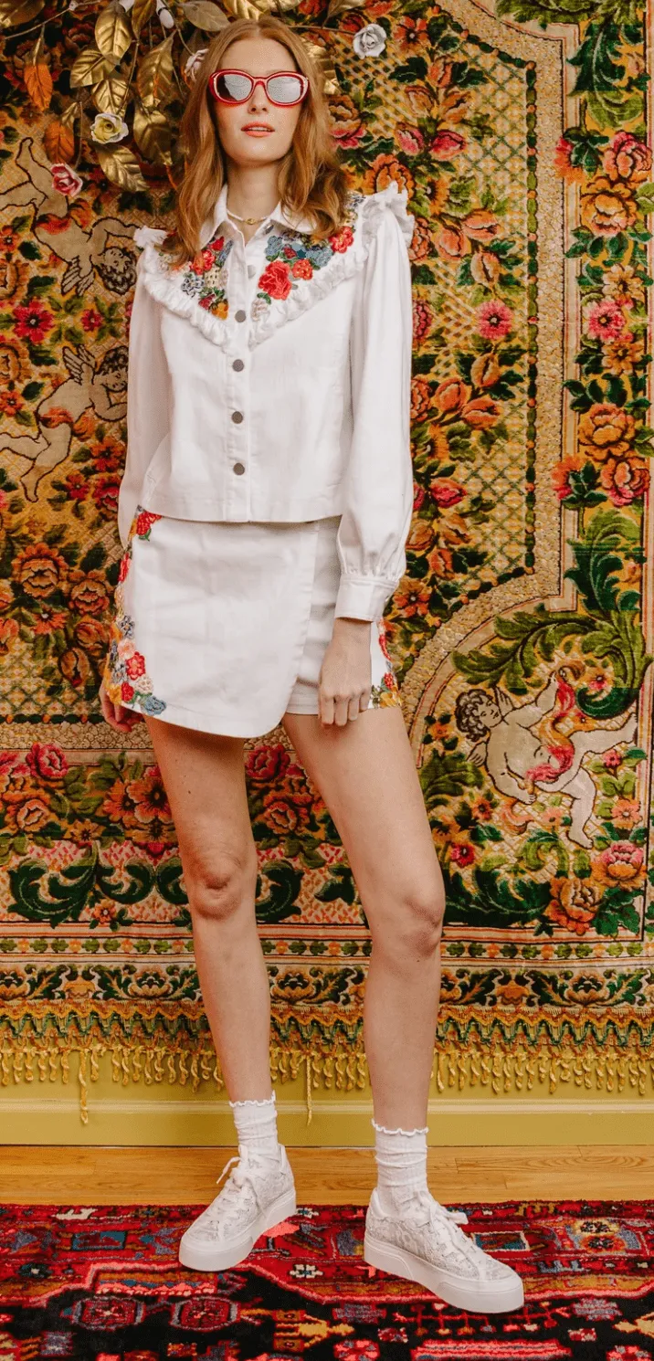 White Marie Skort