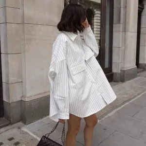 White Shirt Long Sleeve Plus Size Tops