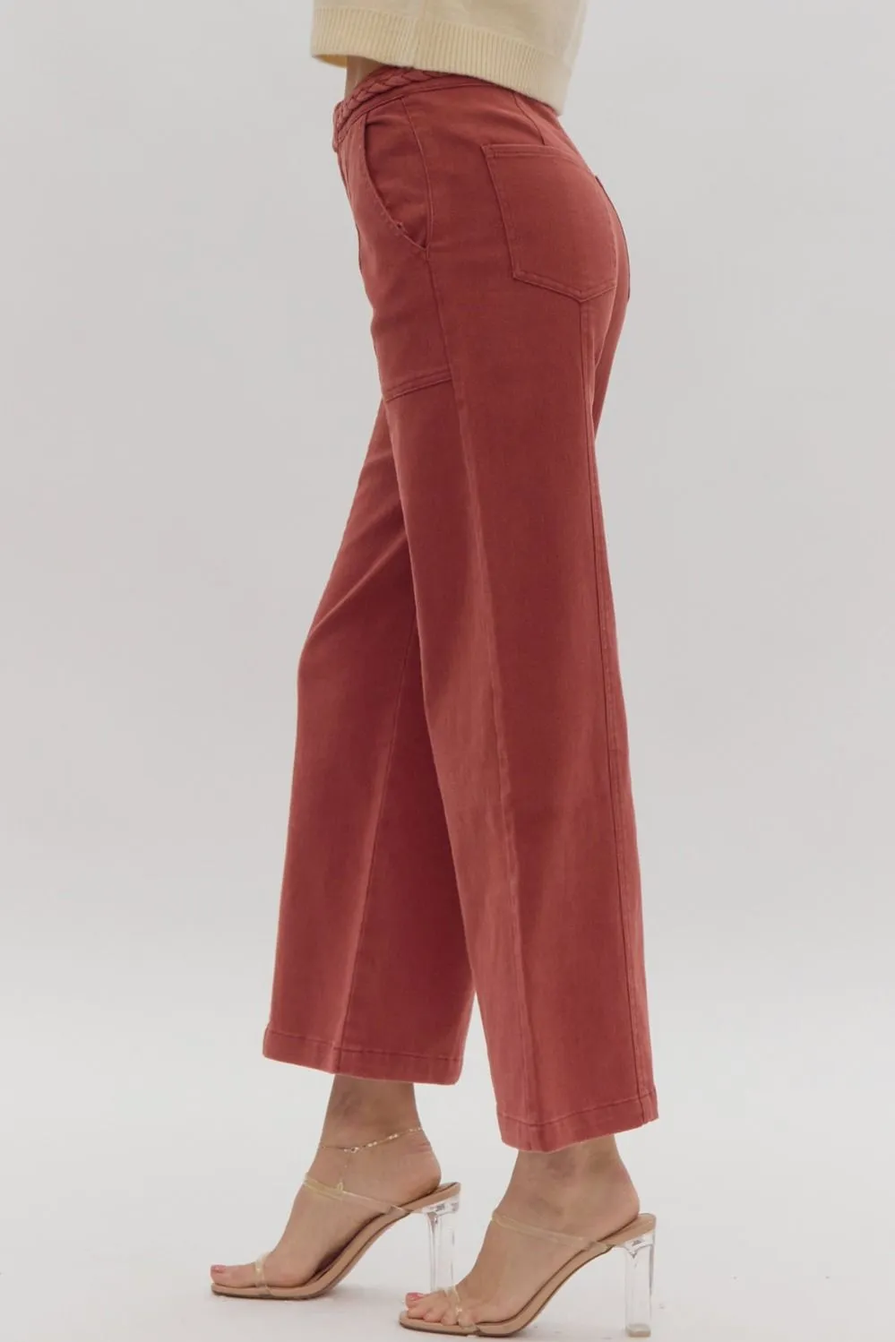 Wide Leg Braided Pants