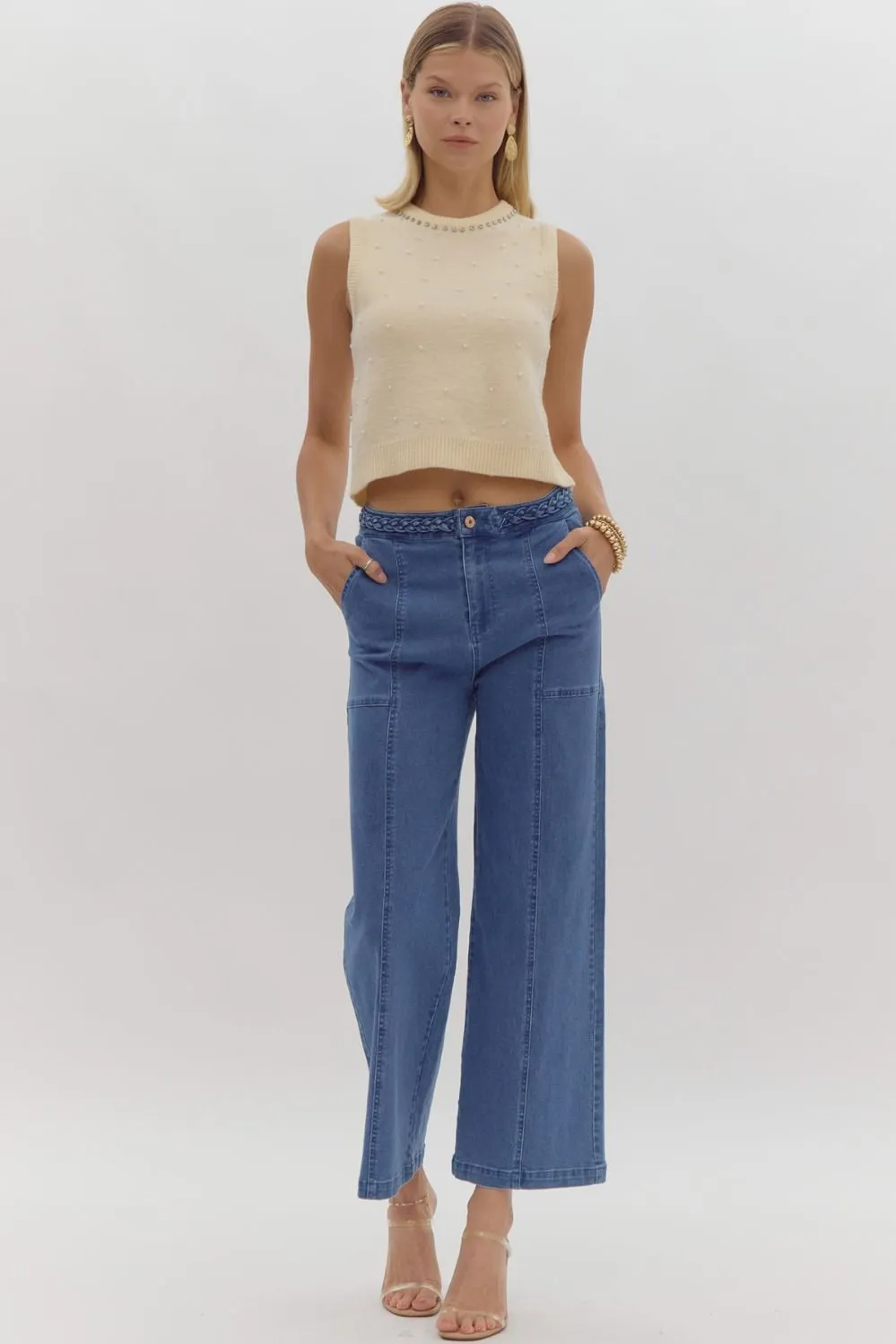 Wide Leg Braided Pants
