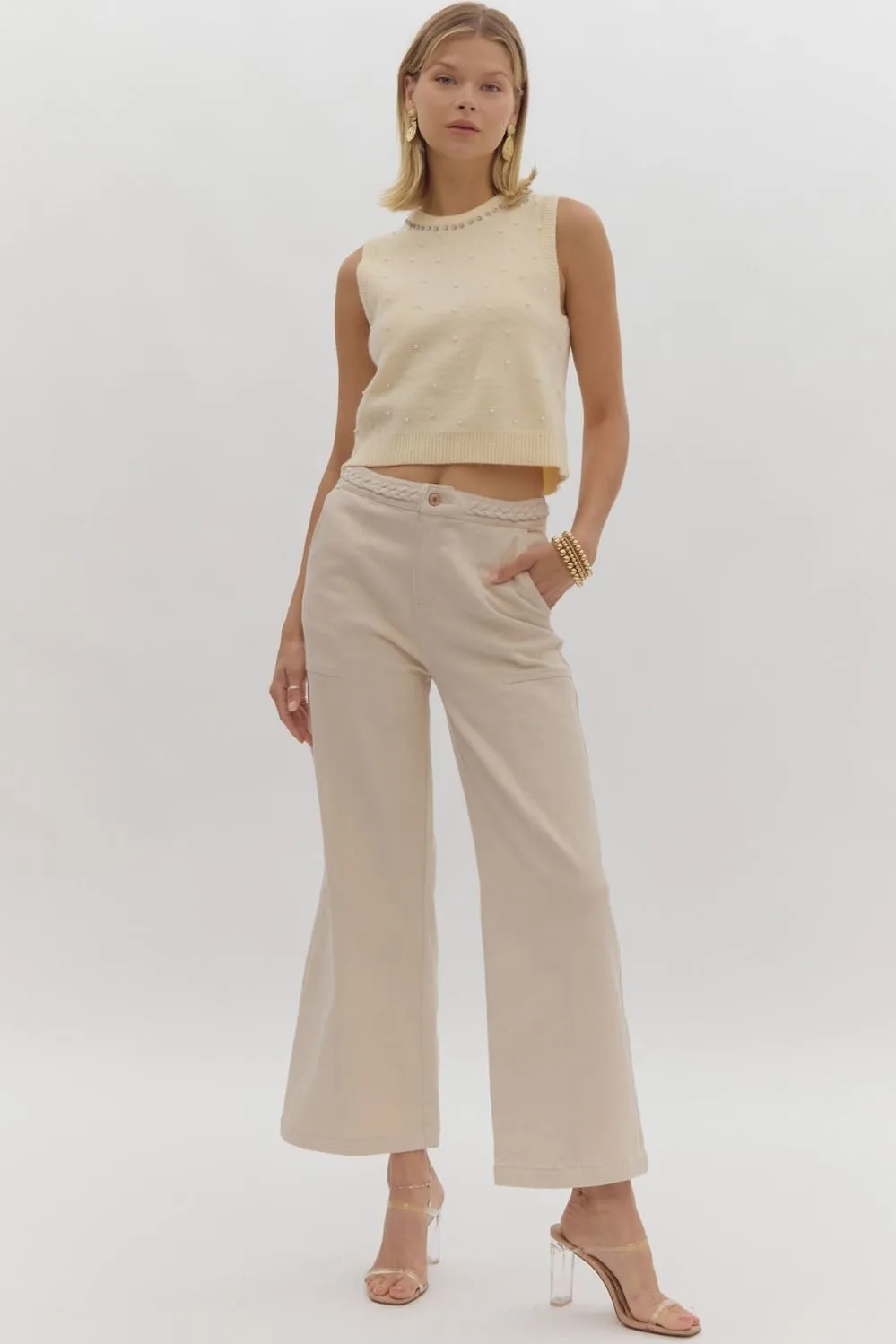 Wide Leg Braided Pants