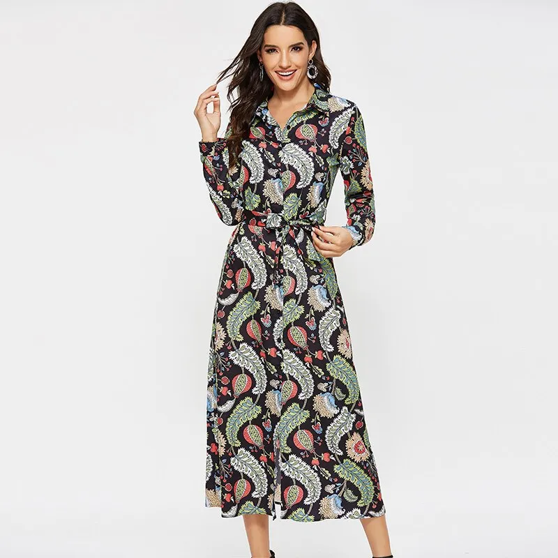 Women Long Shirt Dress Casual Long Sleeve