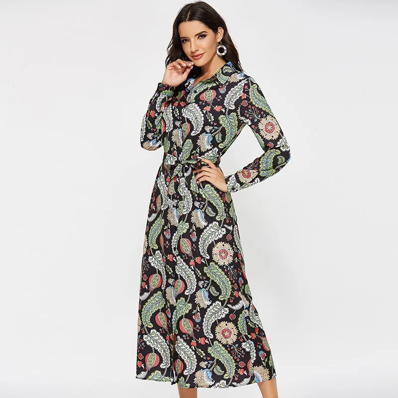 Women Long Shirt Dress Casual Long Sleeve