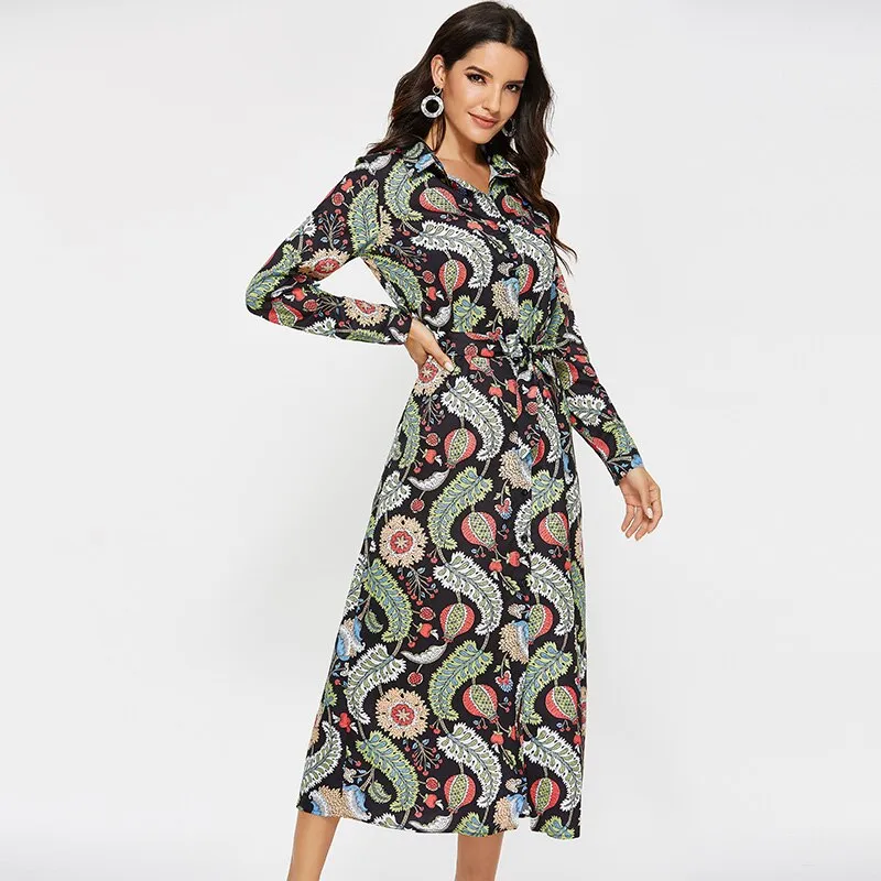 Women Long Shirt Dress Casual Long Sleeve