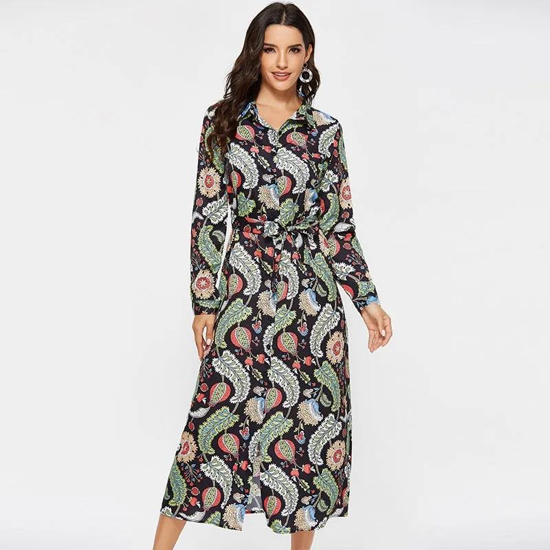 Women Long Shirt Dress Casual Long Sleeve