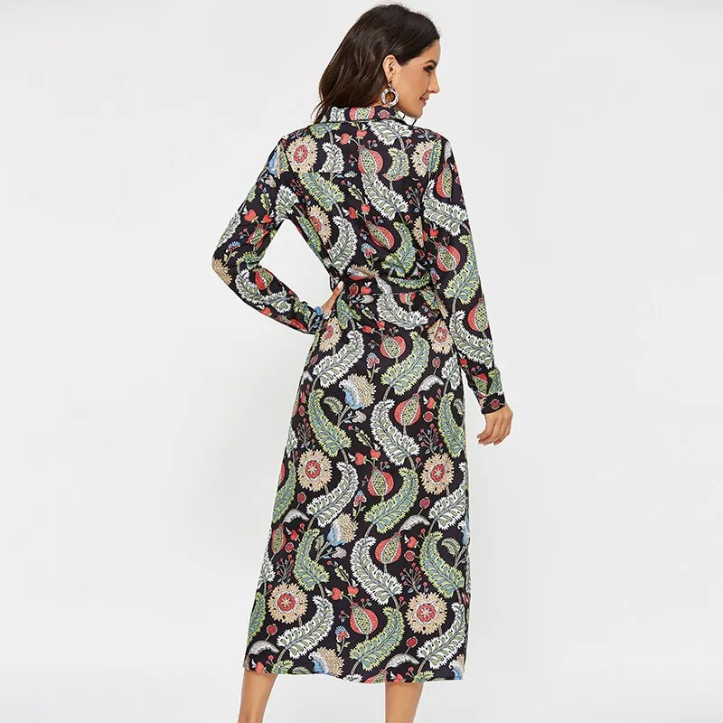 Women Long Shirt Dress Casual Long Sleeve
