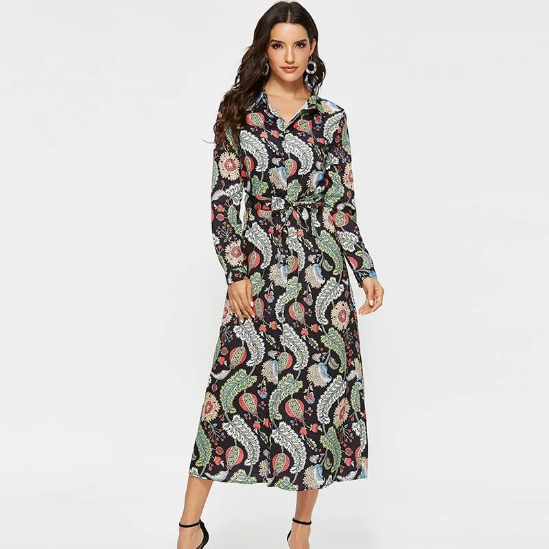 Women Long Shirt Dress Casual Long Sleeve